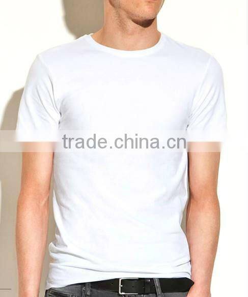 Quality OEM Men's bulk blank bamboo/cotton t shirt r0315
