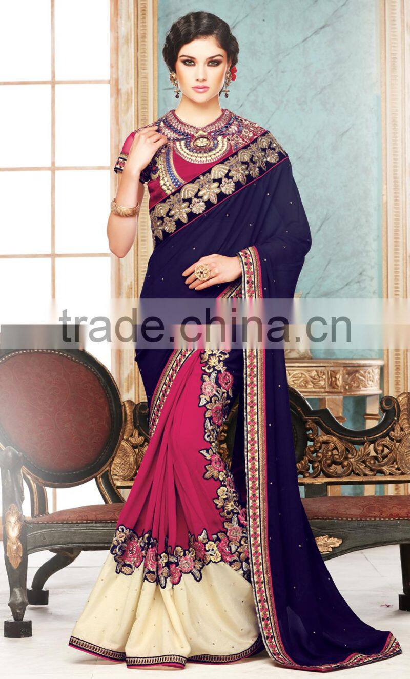 Desire Delicate Designer Light Blue Sarees Collections