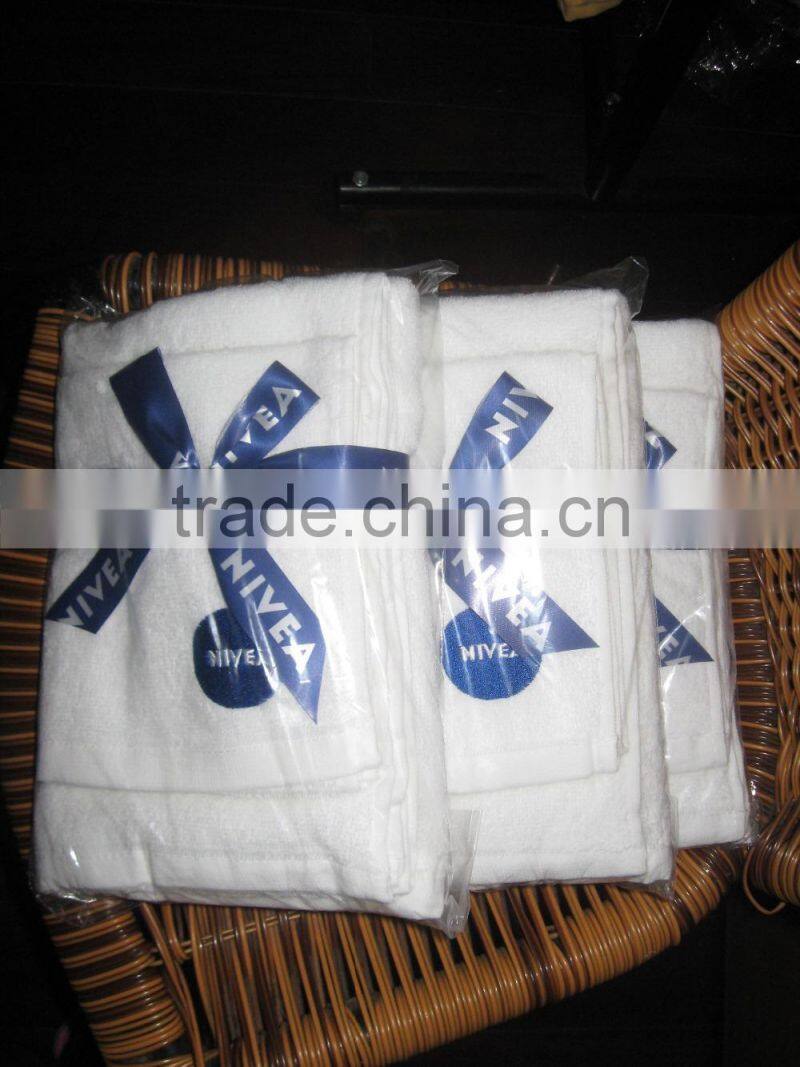 Pure Cotton Terry Spa Towel Set With Custom Embroidery Logo