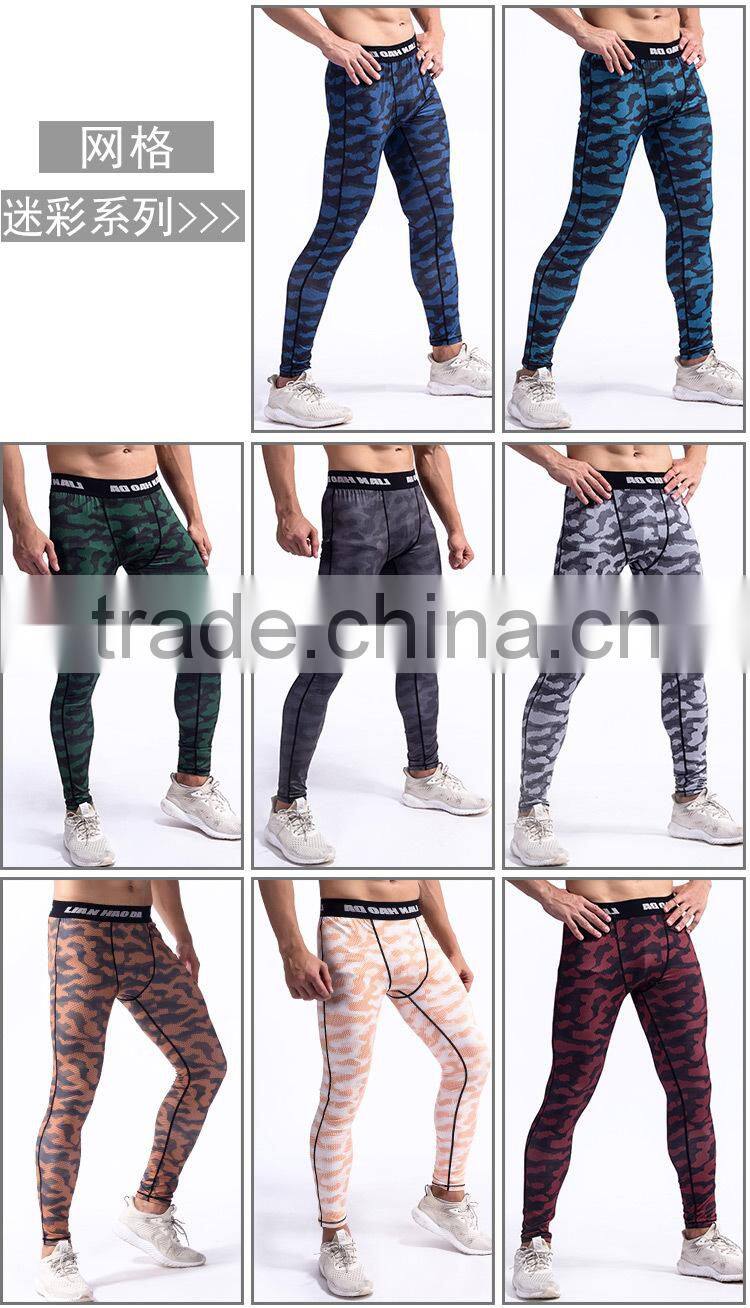 men 220g milk silk camo yoga jogging legging /jqi plus size camoflage athletic yoga pants capris trousers