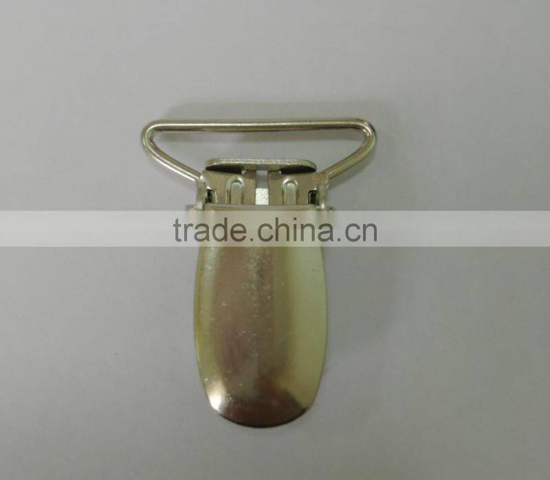 Manufacturer Strong Thick Metal Suspenders Clip With Plastic Teeth Inside
