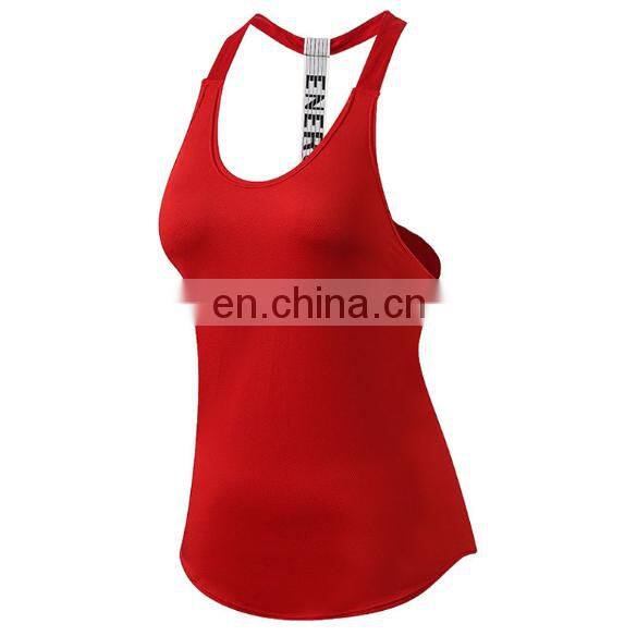 Cheap wholesale 85% polyester 15% spandex quick dry women gym tank top strech fitness yoga woman athletic tank tops