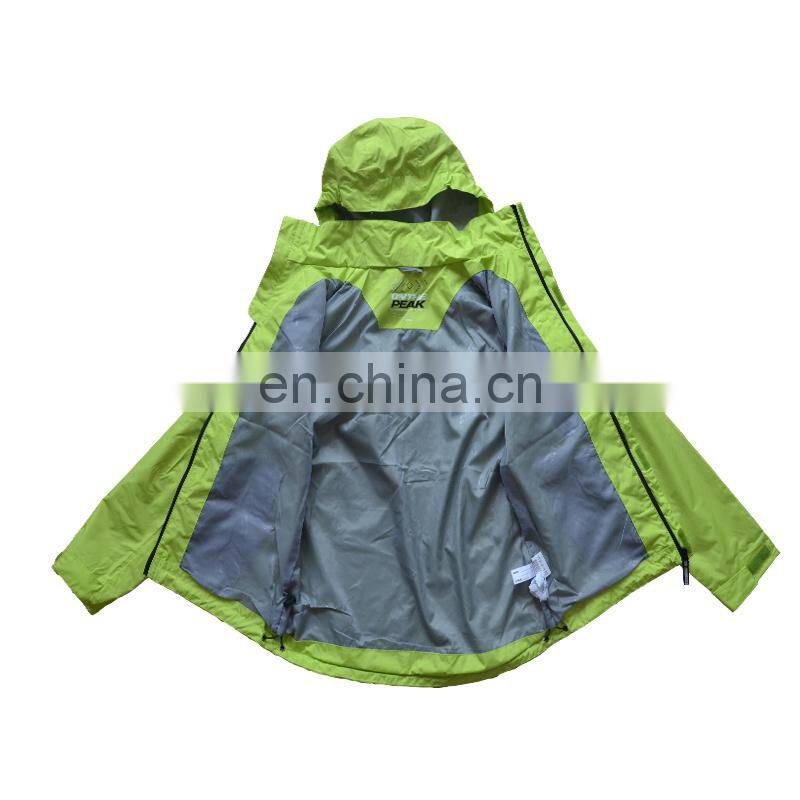 high quality custom breathability grass green rain jacket with pants