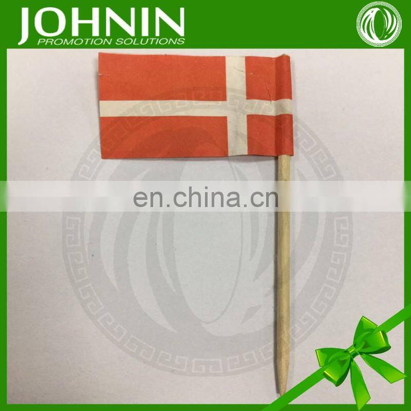 high quality decorative national small paper flag with wooden stick