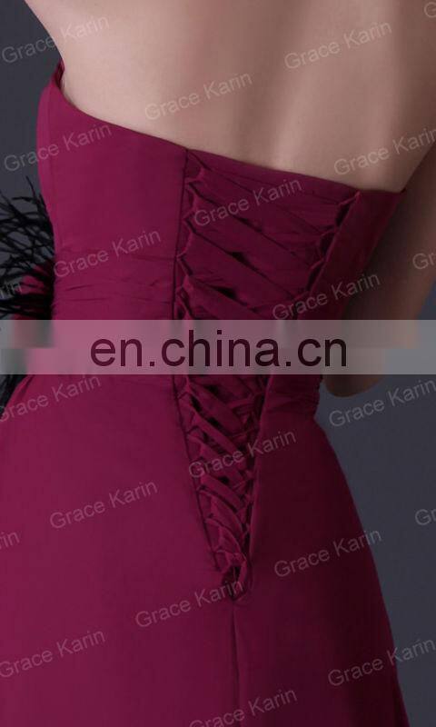 Strapless Formal Long Evening Dress Grace Karin A-line Floor Length Evening Gowns CL3436