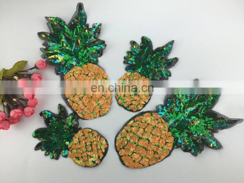 2017 custom double face sequin applique double side Patch