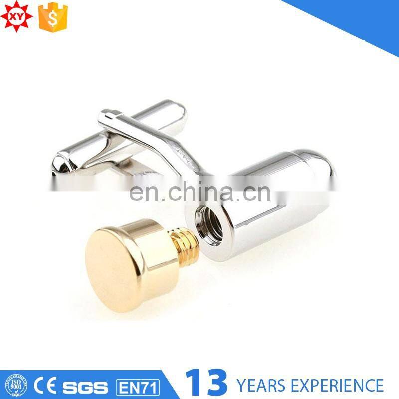Customized bullet metal cufflinks