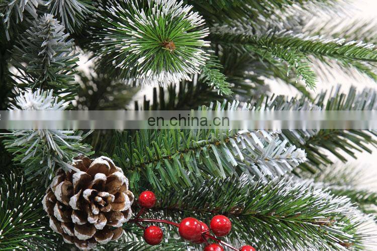 1.8 meter Wholesale 2017 Hot Artificial Christmas Tree Decoration White Pinecone Snowing PE Christmas Decorating Party