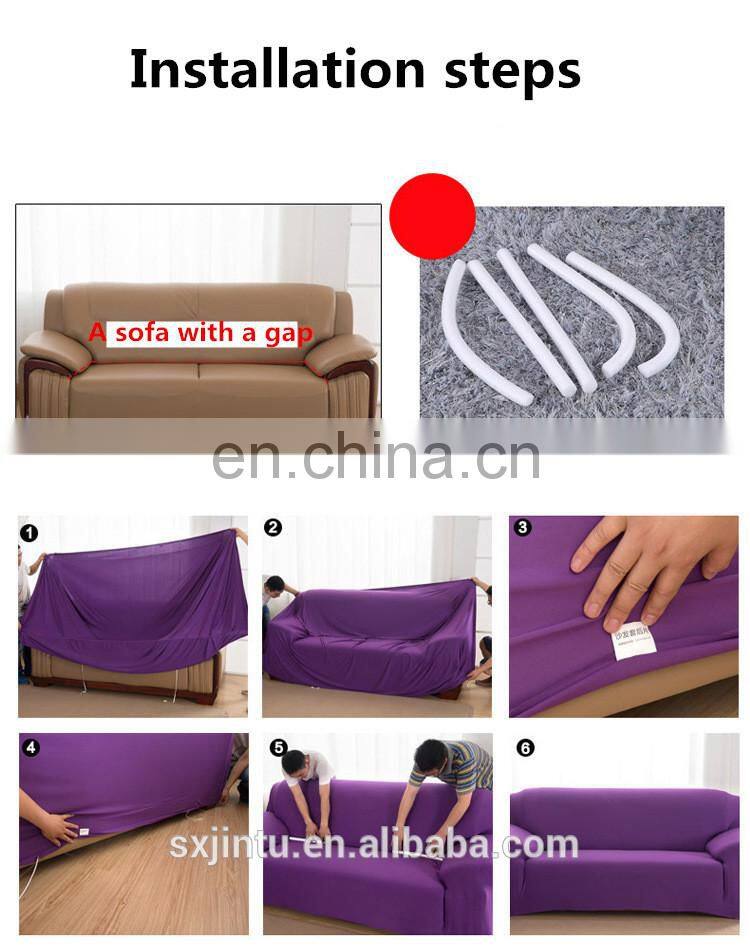Solid Plain L Shaped Universal Stretch Elastic Sofa Covers Chaise Protective Sofa Arm Cover
