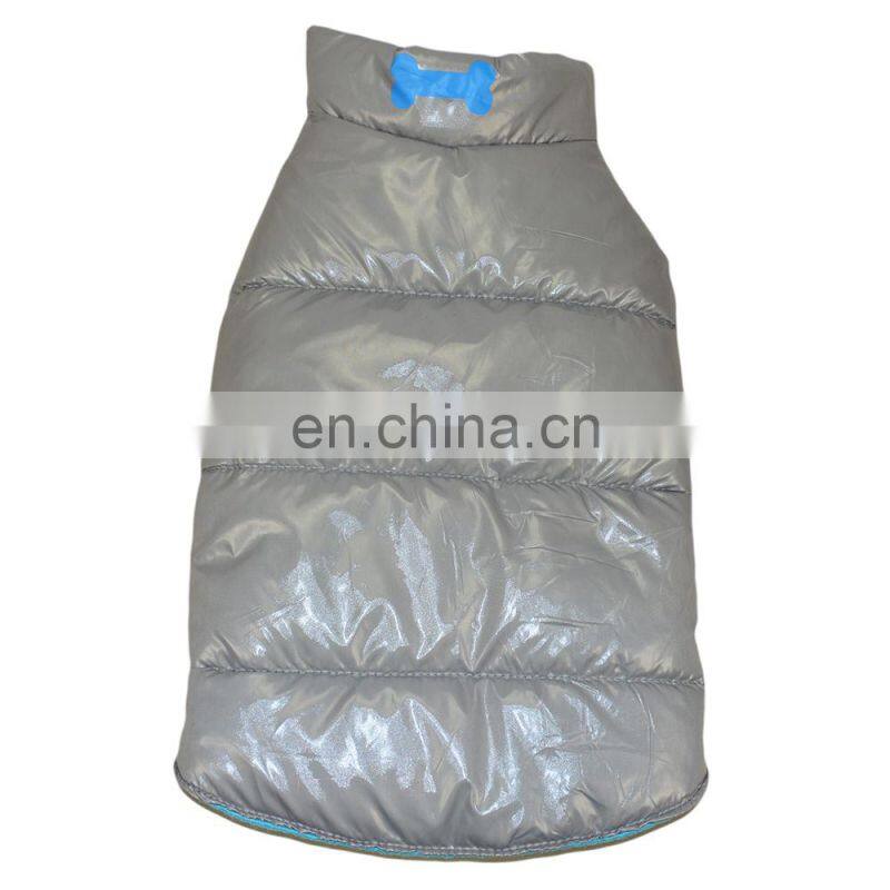 12" silver blank winter pet apparel coat dog clothes pet accessories