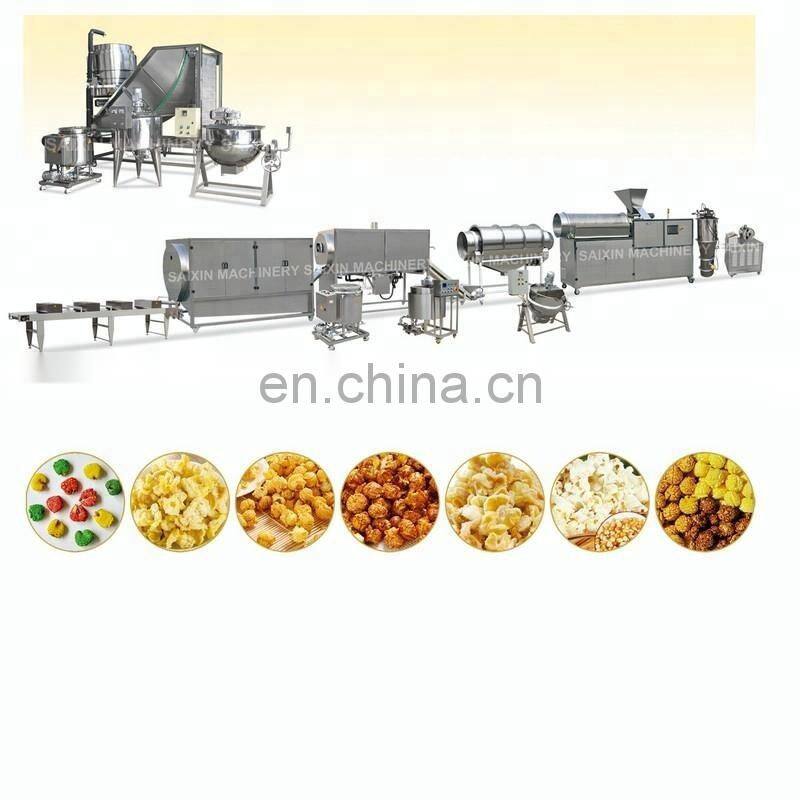 Fully automatic continuous Industrial Caramel chocolate popcorn making machine commercial china jinan