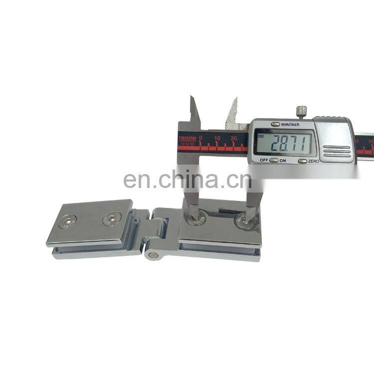 Zinc alloy glass to wall shower door hinges hardware shower glass clamp