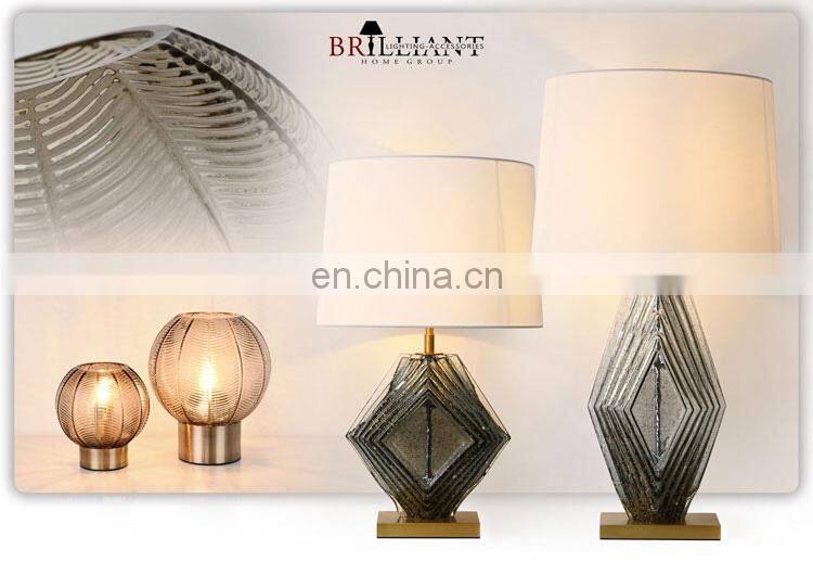 Dining Chandelier Bedroom Hotel Bedside Glass Modern Luxury Side Table Lamp