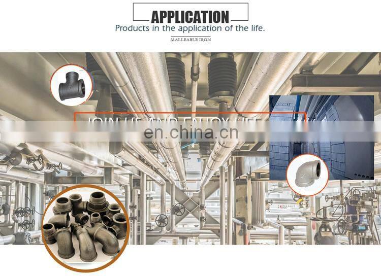 High Pressure Malleable Casting Iron Pipe Compression Oil Gas Fitting Cross Beaded