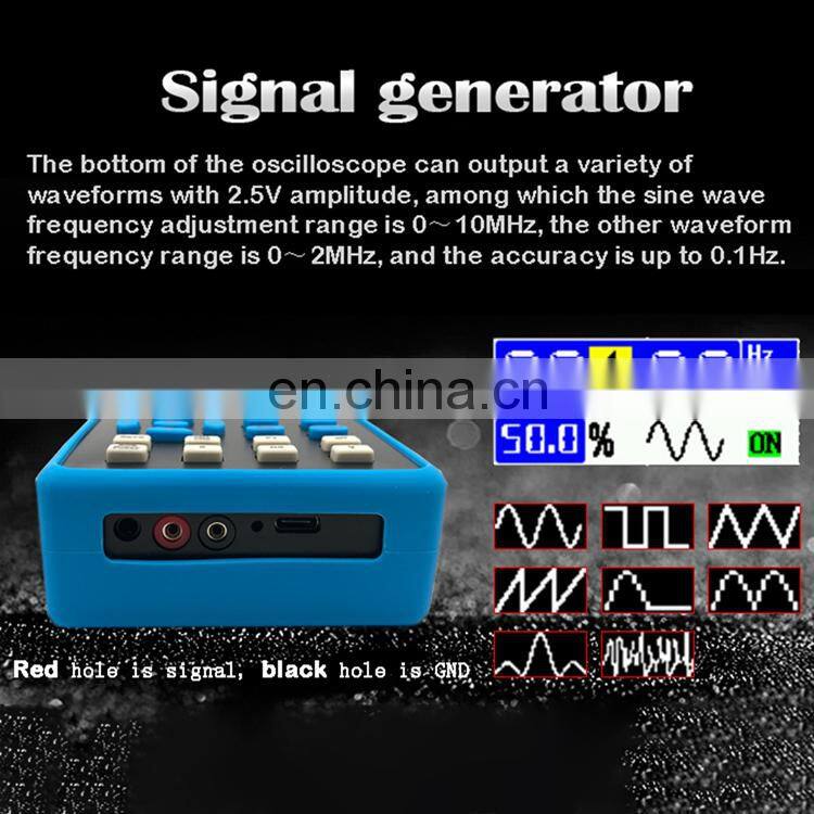 DSO2512G Digital Oscilloscope 120M Bandwidth 500M Sampling Mini 2 Channel Oscilloscope For Repairs