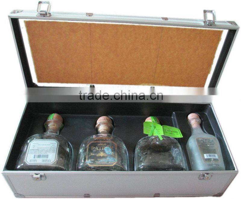 professional aluminum profile fireproof shell wine gift case aluminum carrying case