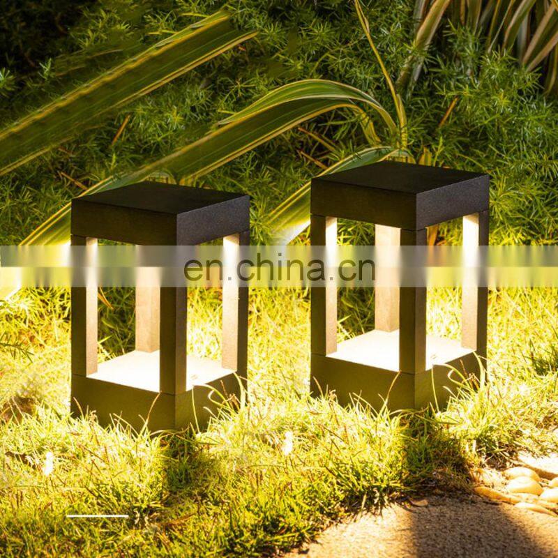 Outdoor Waterproof Lawn Lamp Modern Simple Garden Landscape Pillar light Pathway landscape Villa Garden Bollard Light