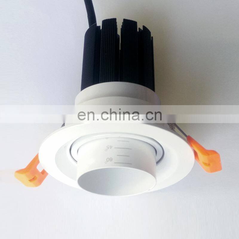 Hotel home engineering cob accessed spotlight high quality anti-glare modern simple installation black dimmable led downlight