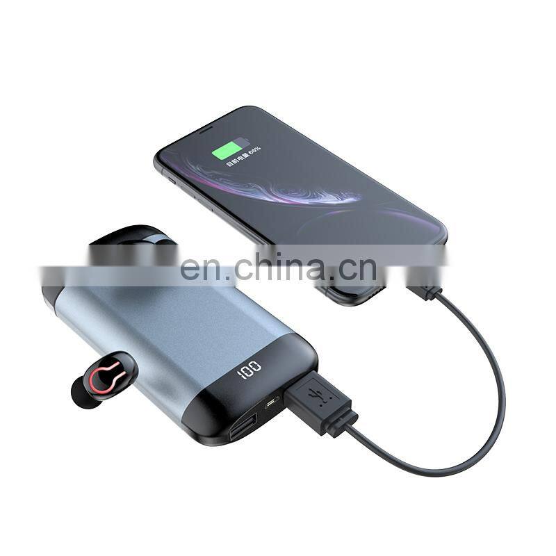 Q66 TWS V5.0 HD Stereo Wireless Headphones earphones Sports Waterproof in ear earbuds power bank 6000mAh