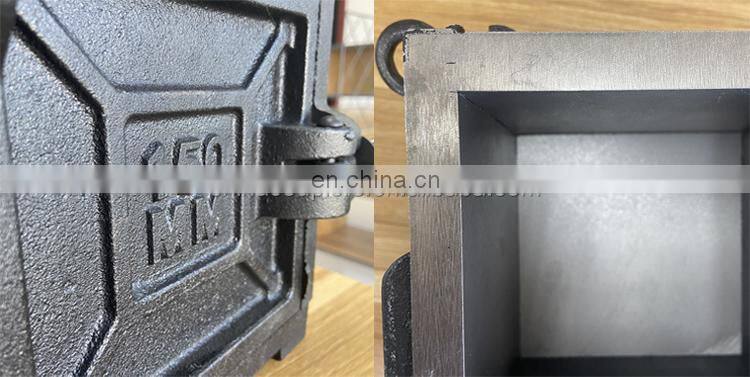 High Quality 100 150 mm Plastic Cast Iron Steel Concrete Cube Test Mould With Factory price