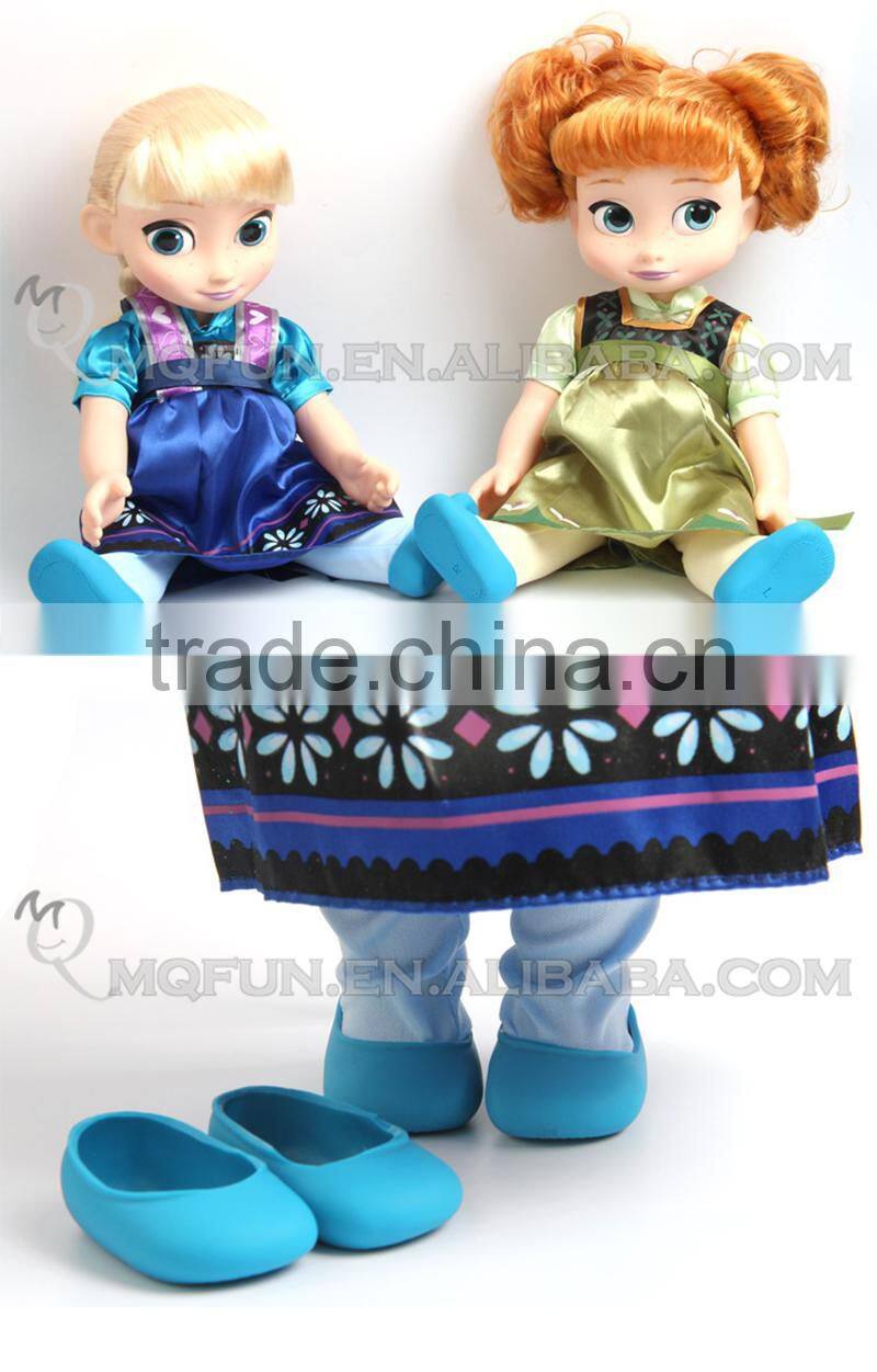 Mini Qute wholesale 36cm Kawaii movable joints Plastic cartoon Frozen doll Frozen princess anna & elsa olaf girls children toys
