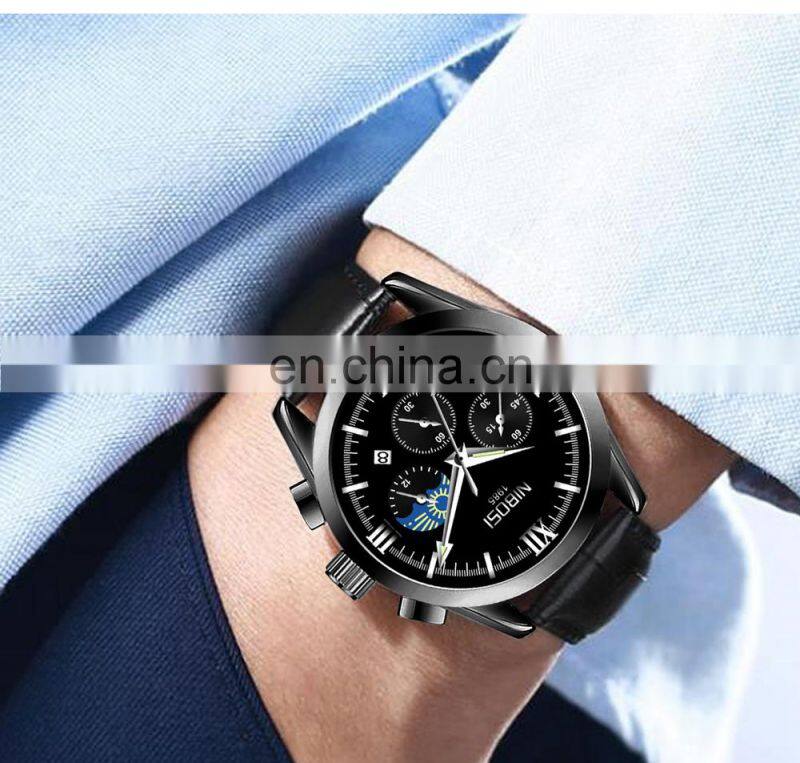 NIBOSI Men Watches Luxury Famous Top Brand Fashion Casual Dress Watch Quartz Wristwatches Relogio Masculino Customizable