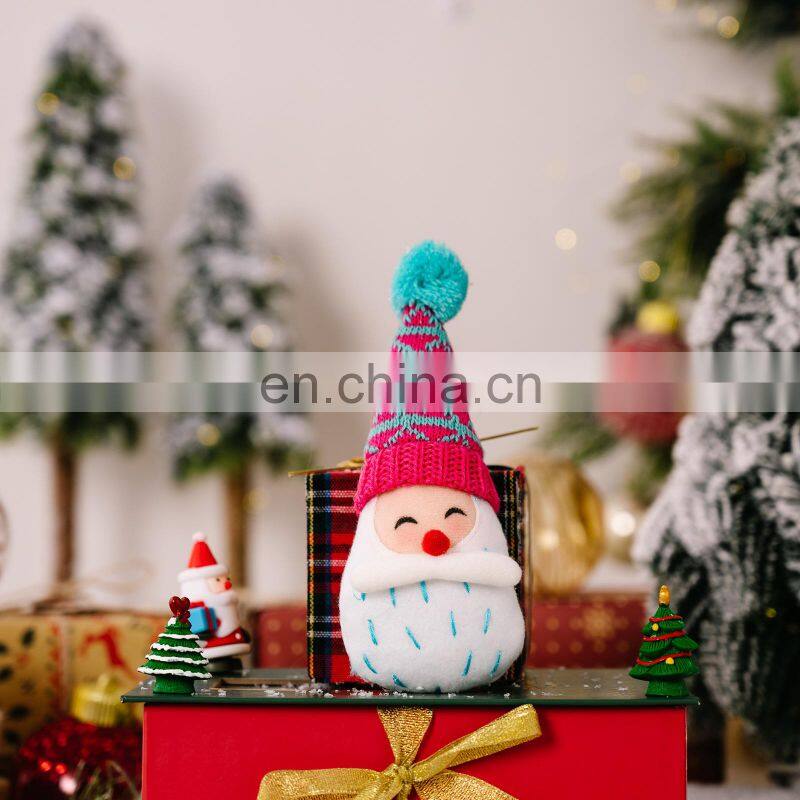 Christmas Tree Decoration Knitted Hat Faceless Forest Santa Doll Pendant Xmas Gift Navidad 2023 Christmas Decoration for Home