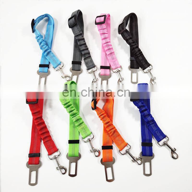 Pet Car Seat Belt Dog Seat Belt Dog Leash Vehicle Belt Adjustable Cushioning Elastic Reflective Safety Rope for Dog Cat