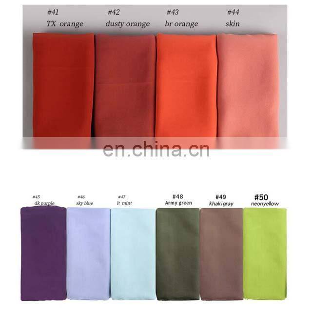 Wholesale Plain Women Scarf Georgette Kuwaiti Chiffon Hijab