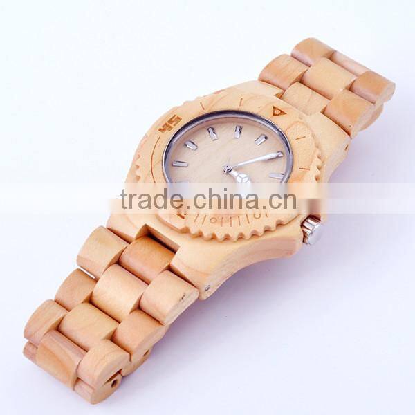 2015 High Quality Luxury Vogue Digital Wooden Watch