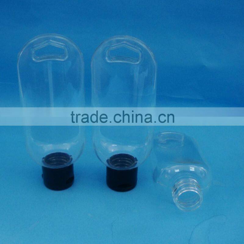 Plastic clear foam bottle with silicone foam pump for personal face washing/ 30mm 43mm closure foam pump