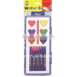 8color heart shaped damp-dry water color