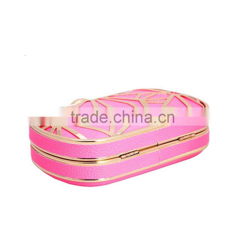 Europe Hot sale New Style Womens clutch bag metal frame
