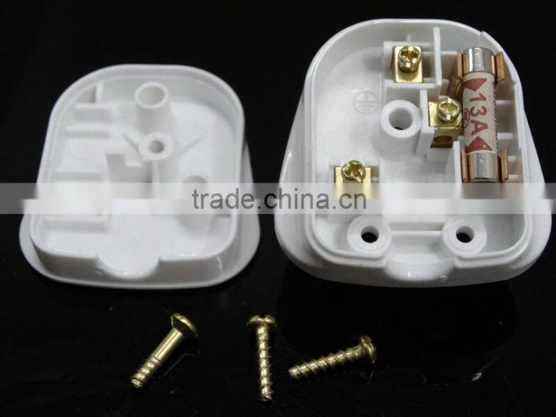 BSI Listed Fused UK AC Power Detachable Rewireable Power Cord Plug