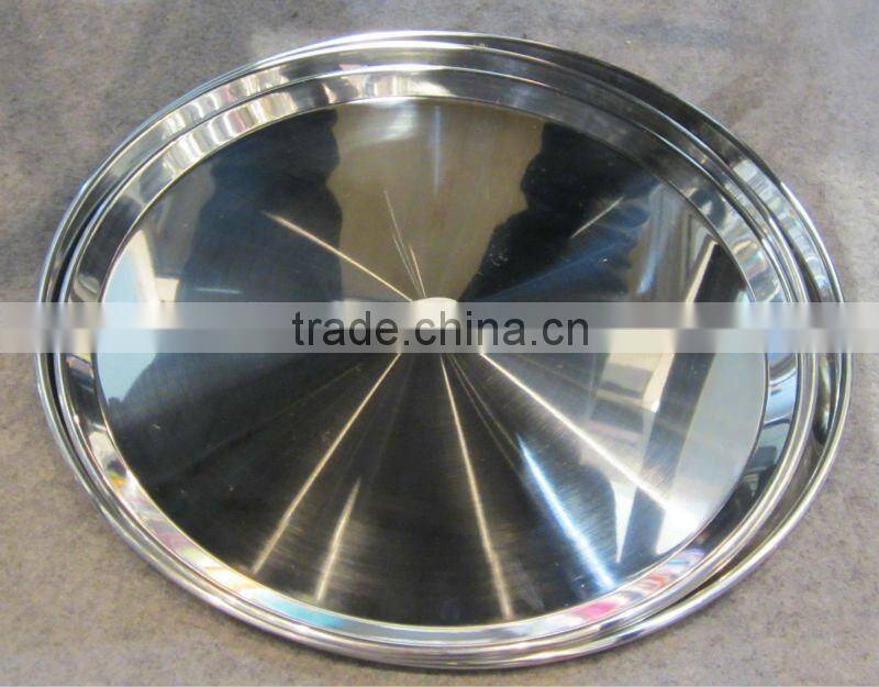 High quality stainless steel round bar Tray round serving tray