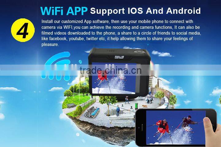 X5 Full HD 1080P@60fps 2K Wifi Action Camera 2inch Screen ,Waterproof Full HD 1080P Sport Camera