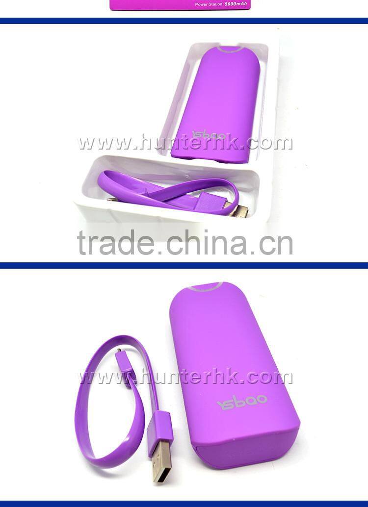 Many Color Option Single USB 5600MAH Power Bank