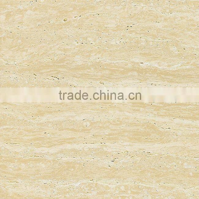 Polished porcelain travertine tile