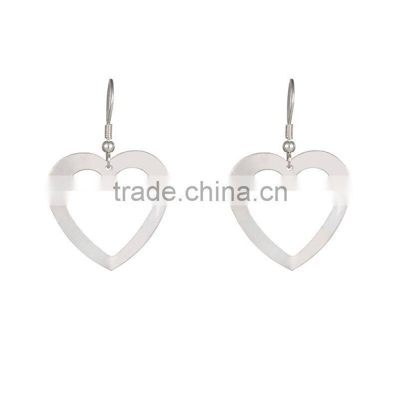 Beautiful Fashion Cheap Ruby Crystal Stone Heart Drop Earring Jewelry Set