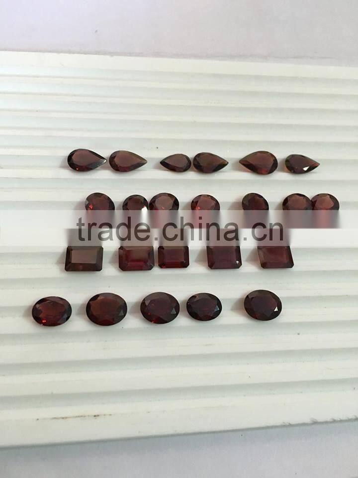 Red Garnet Brilliant Cut Gemstones