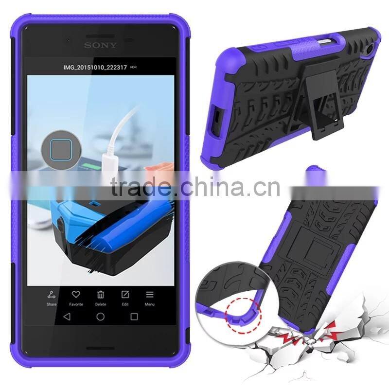 PC with Silicon Stand shock proof case For Coolpad Dazen Note 3 Lite