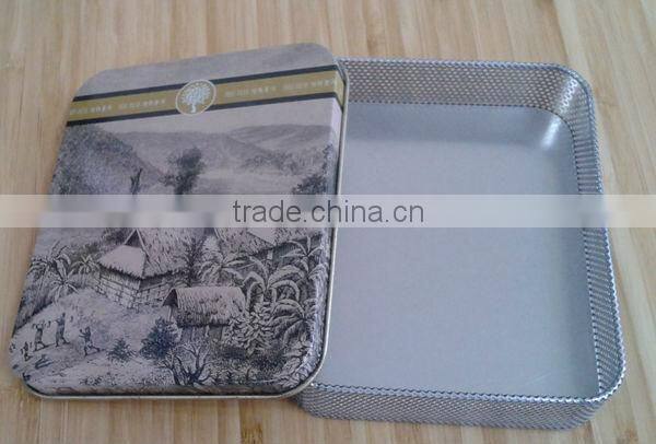 Rectangular Netted Packing Tin Box
