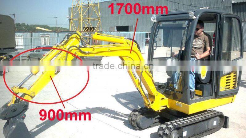 mini excavator 1.8ton for sale with Japan imported engine,adjustable tracks,ROPS,cabin