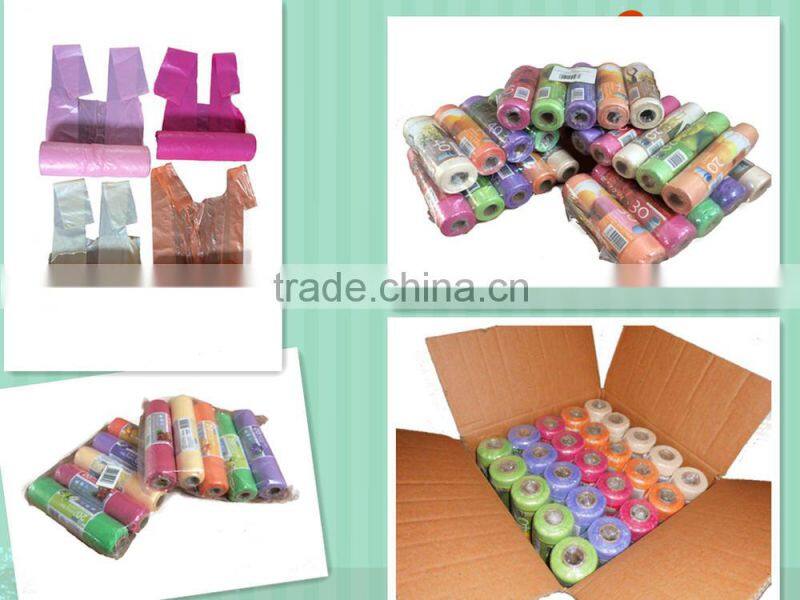 black plastic garbage bag / trash bag can liner /opaque garbage bag