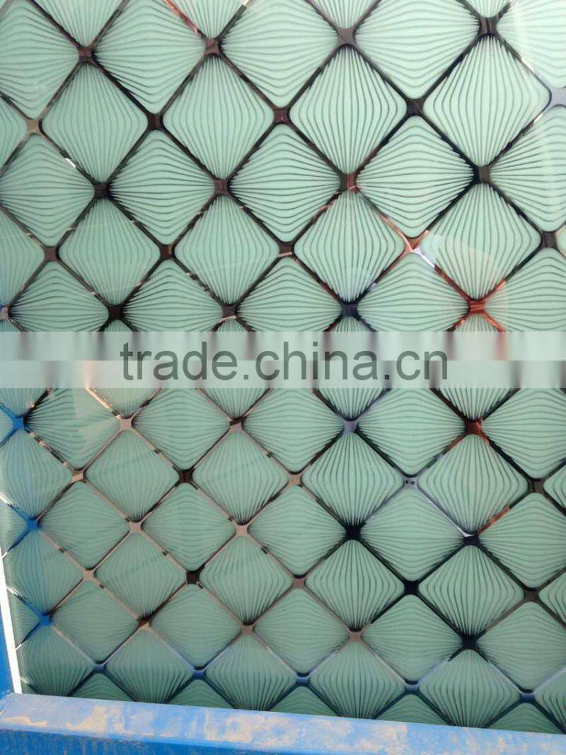 4mm ice titanium glass / acid etched glass/ frosted glass