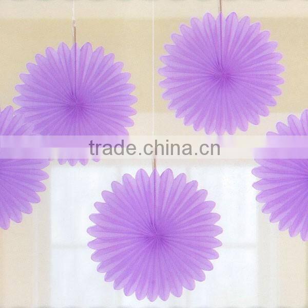 handmade paper product for decor ,tissue paper fan for party wedding decorations