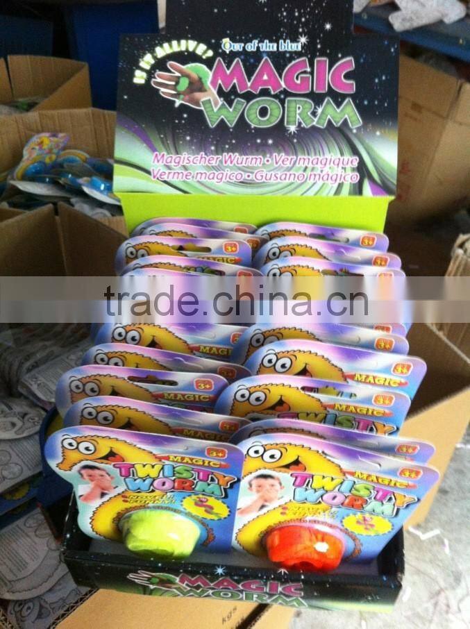 2016 Italy mr fuzzy magic twisty toys 2pcs per blister magic worm tricks