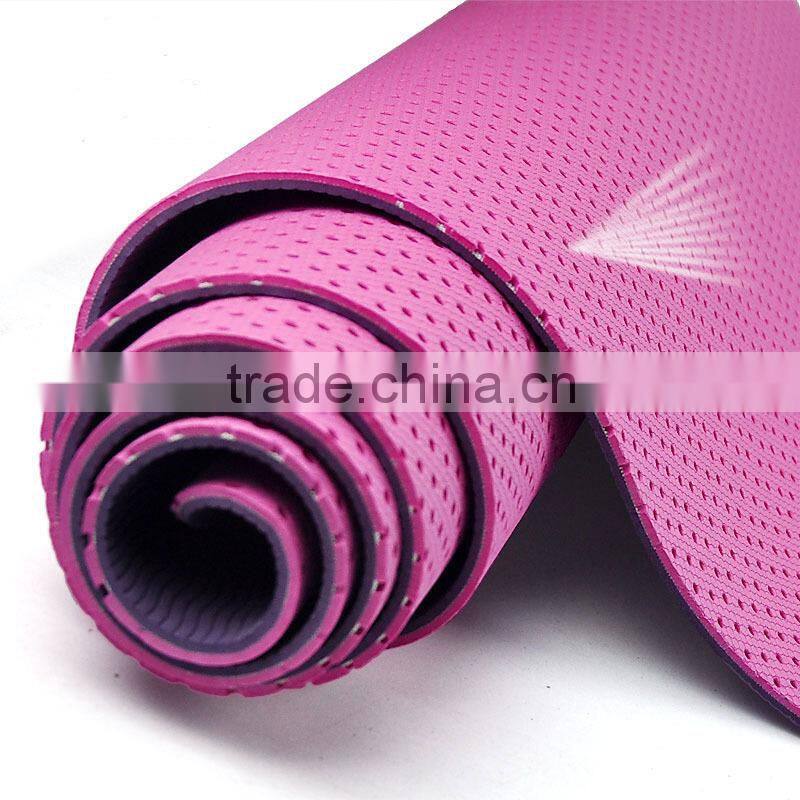 high density exercise yoga mat non-skid honeycomb style