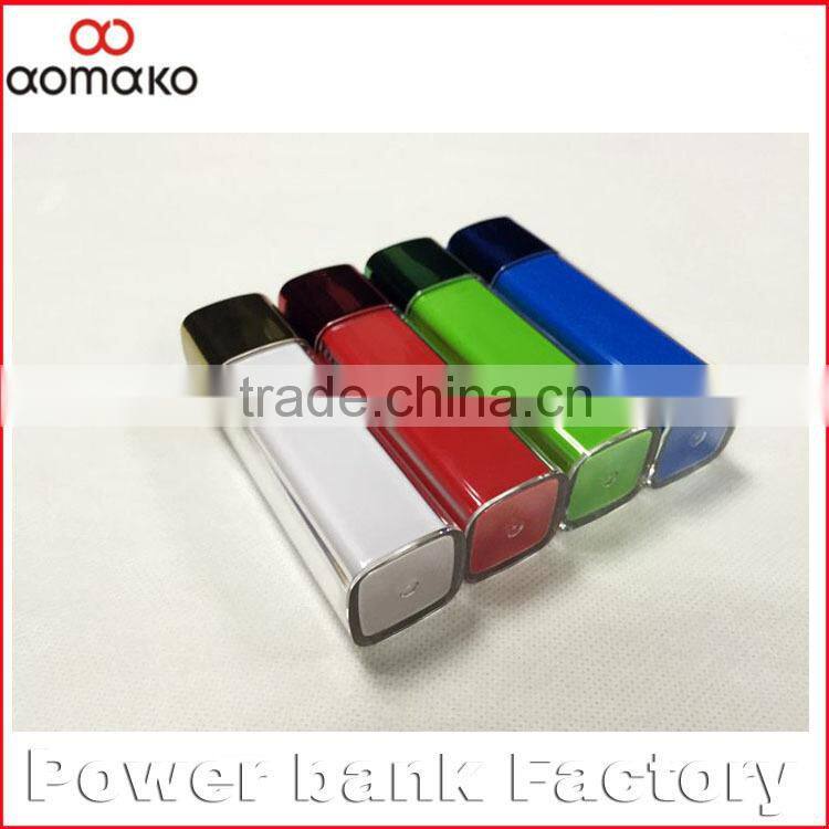 AK-011 High capacity manaul for power bank promotion gift lipstick ROHS Power bank for smartphones