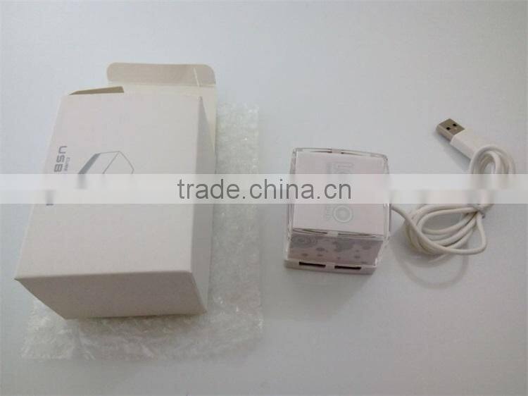 Promotional gift Mini Cube Colorful LED USB HUB for Computer
